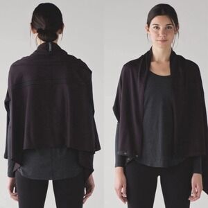 Lululemon Vinyasa Wrap Scarf Womens One size Running Luon Black Cherry Rulu Snap